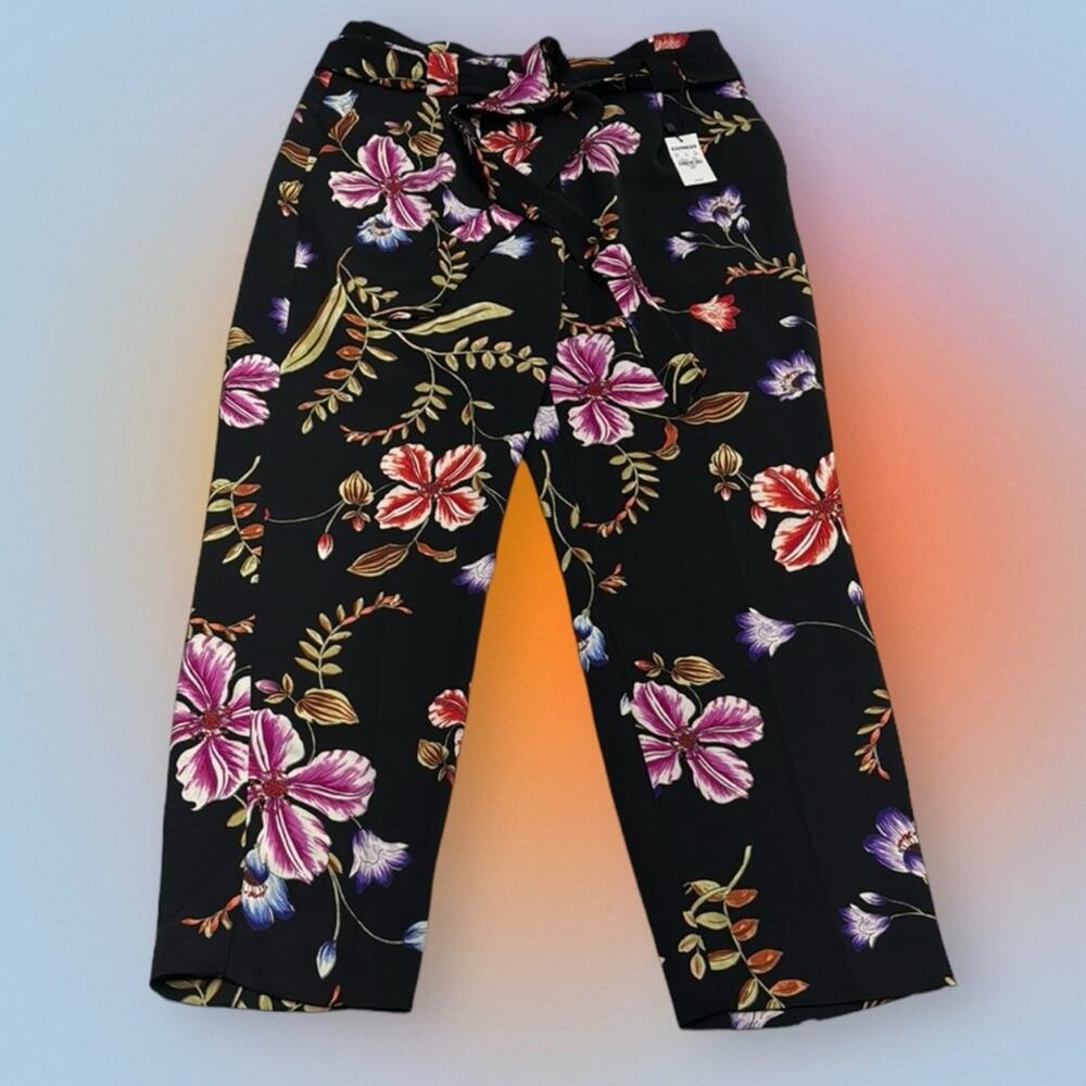 EXPRESS Women’s 8S Black Floral Casual Pants